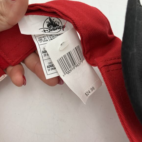 Disney Minnie Mouse Red & White Polkadots W/Black Ears, Adult Women's Visor NWT - Picture 5 of 10